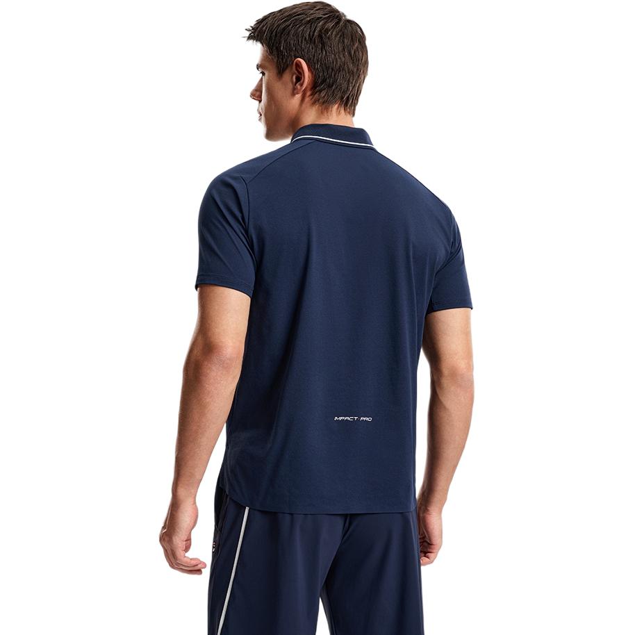 Fila Tennis Classic Fashion Simple Retro Sports Casual Versatile Comfortable Knitted Short Sleeve Polo Shirt Men tops Sky-Blue A11M613101FBU