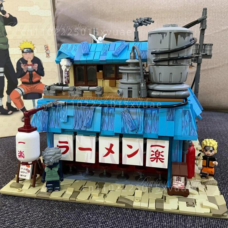 Keeppley Naruto Ichiro Lamian Noodles Shop Building Block Model Children's Educational Toy Birthday Gift Assembled Animation