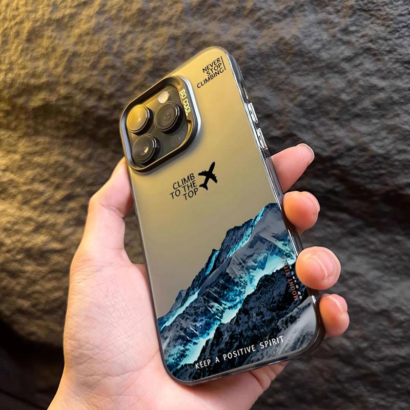 Case for Samsung Galaxy S25 S23 Ultra S24 S22 Plus S21 FE A52 A54 A34 A53 A14 A55 A35 A15 A16 Mountain Peak Aircraft Phone Cover