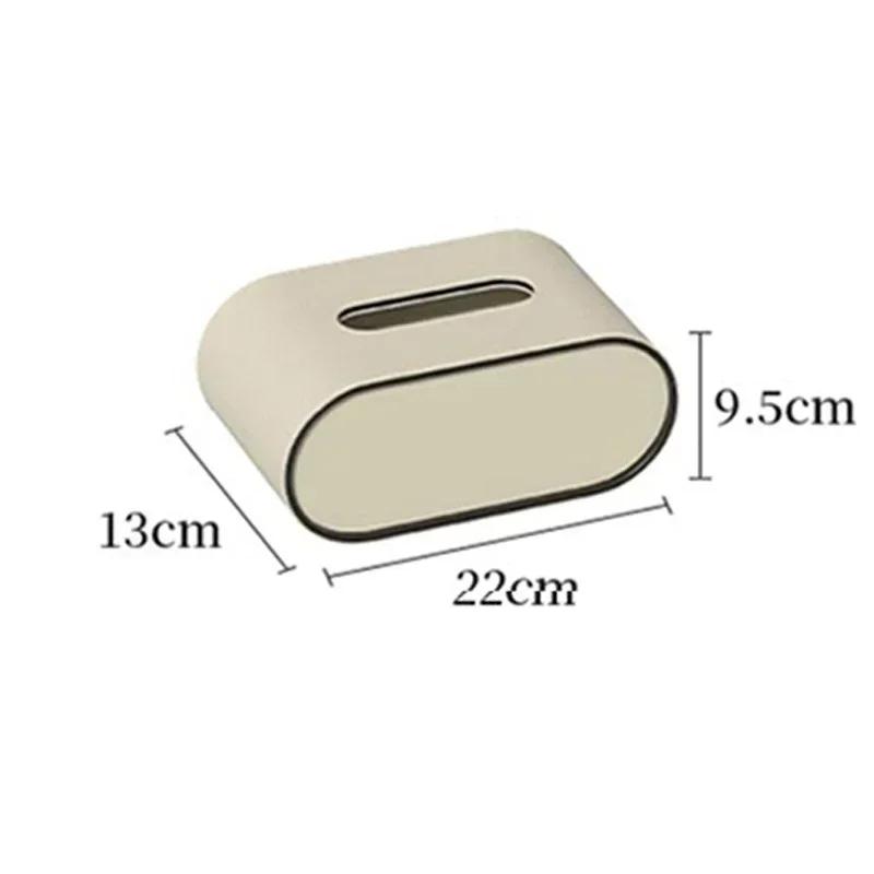 Tissue Box Paper Box Light Luxury Living Room Creative Toilet Paper Case Leather Bedroom Desktop Napkin Storage Box Organization
