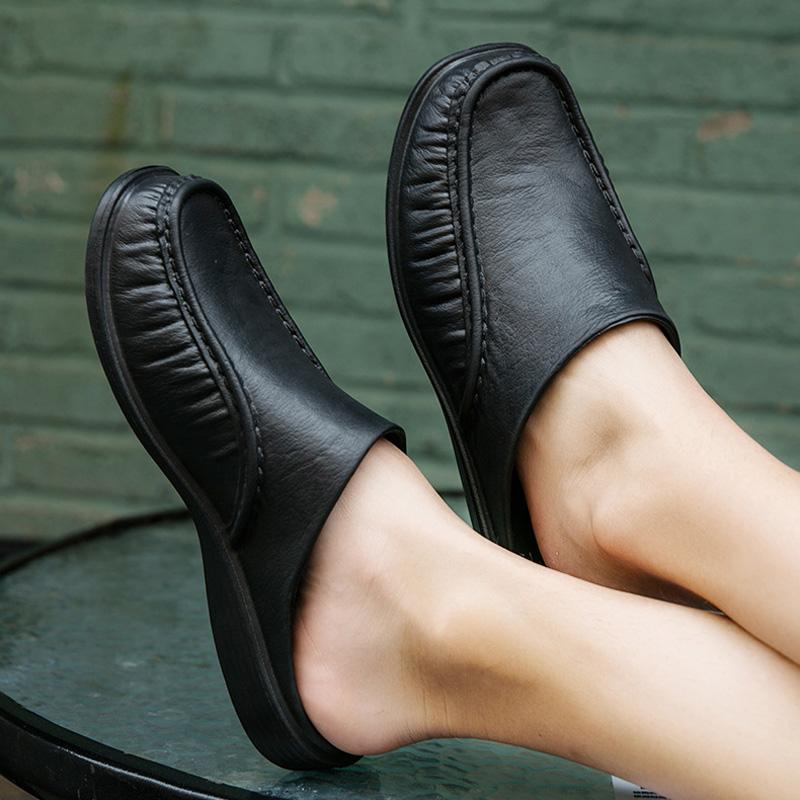 Nye motesandaler for menn Sklisikker gjennombrudd tøfler Utendørs strandsko Uformelle late sko Utendørs sko Plus Size