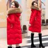 Down Jacket Women's Medium and Long New Slim-fit Fur Collar Warm Duck Down Thickened Jacket Winter