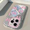 Apple 17 Bow Mirror Phone Case - Pink, Soft Protective Cover for Women - Fits 16 Pro Max and 15.