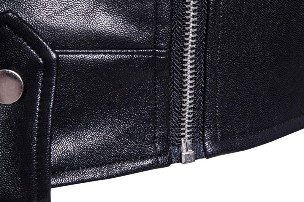 (Simple Flavor) Riders Jacket Motorcycle Jacket Men's Faux Leather Short