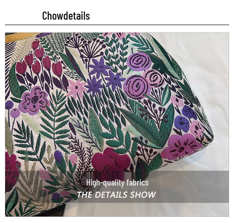 2026 Spring Retro Floral Shoulder Bag: Versatile & Trendy Crossbody for Women