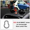 Center Console Panel Black Carbon Fiber Car Interior Sticker Suitable for Mercedes-Benz Smart Fortwo 453 LHD 2015-2018
