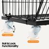 5 Tier Iron Retail Display Rack with Wheels, Freestanding Store Merchandiser (90x43x136cm), Home Organization & Retail Storage