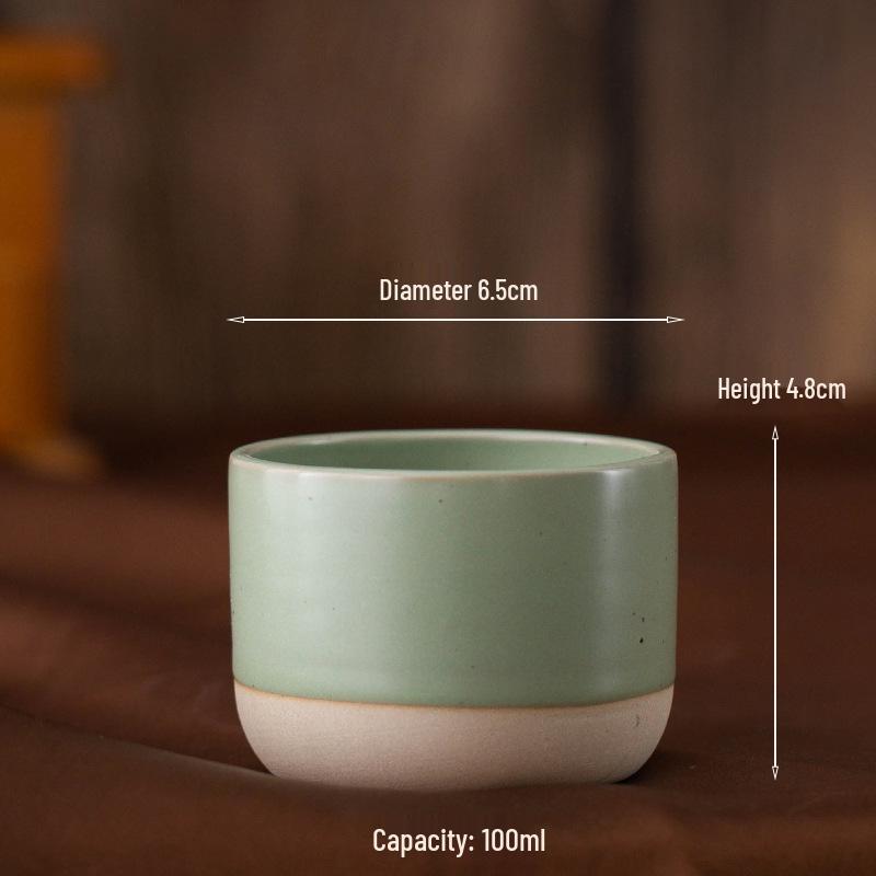Japanese Coarse Pottery Espresso Cup - Retro Ceramic Kung Fu Tea Tasting Cup 230ml