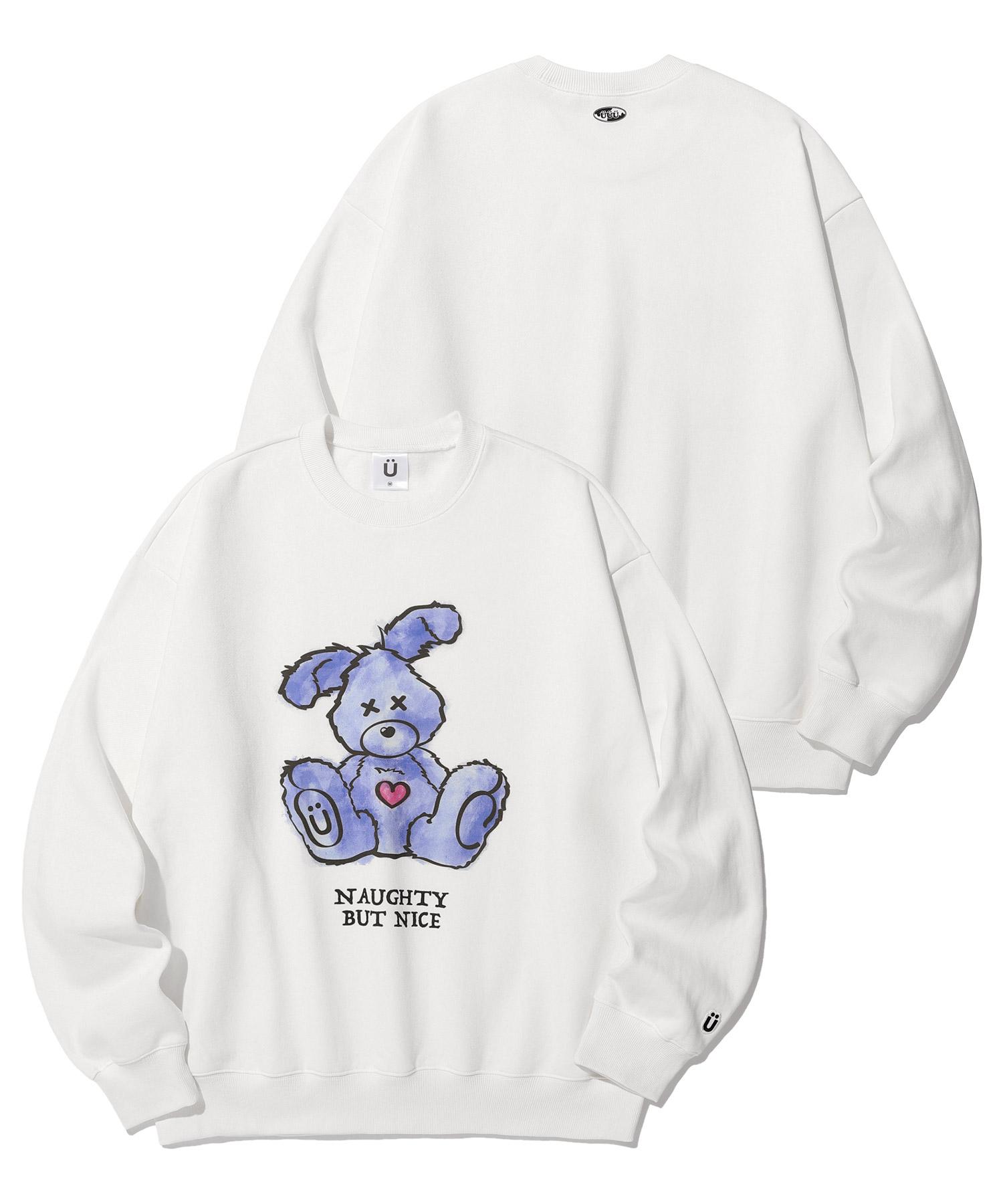 Свитшоты East Coast с акварельным сердцем и кроликом_Белый(Ik2Cfmm445A) White/M