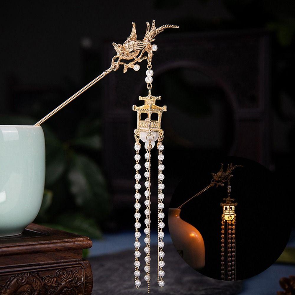 Hairpin Pearl Ancient Style Hairpin Chinese Style Headwear Girl Hair Accessories Hanfu Hair Sticks