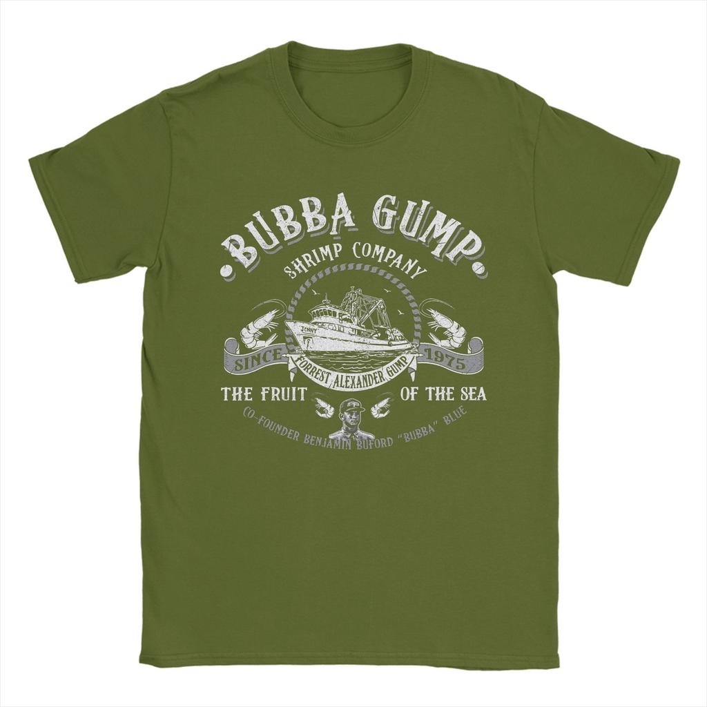 Bubba Gump Shrimp Co Forrest Gump Movie T Shirts for Men Cotton Vintage T-Shirts Crew Neck  Tees Short Sleeve Tops 6XL