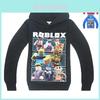 Vibrant Children's Roblox Print Hoodie Sweater With Long Sleeves And Comfortable Fit