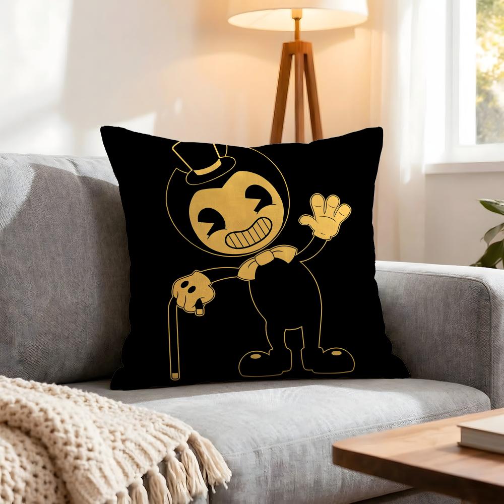 Bendy And The Ink Machine Cushion Cover 1Pcs Decorative Covers Soft Cushion Case For Sofa Couch Decor 40X40 45X45 Pillowcases