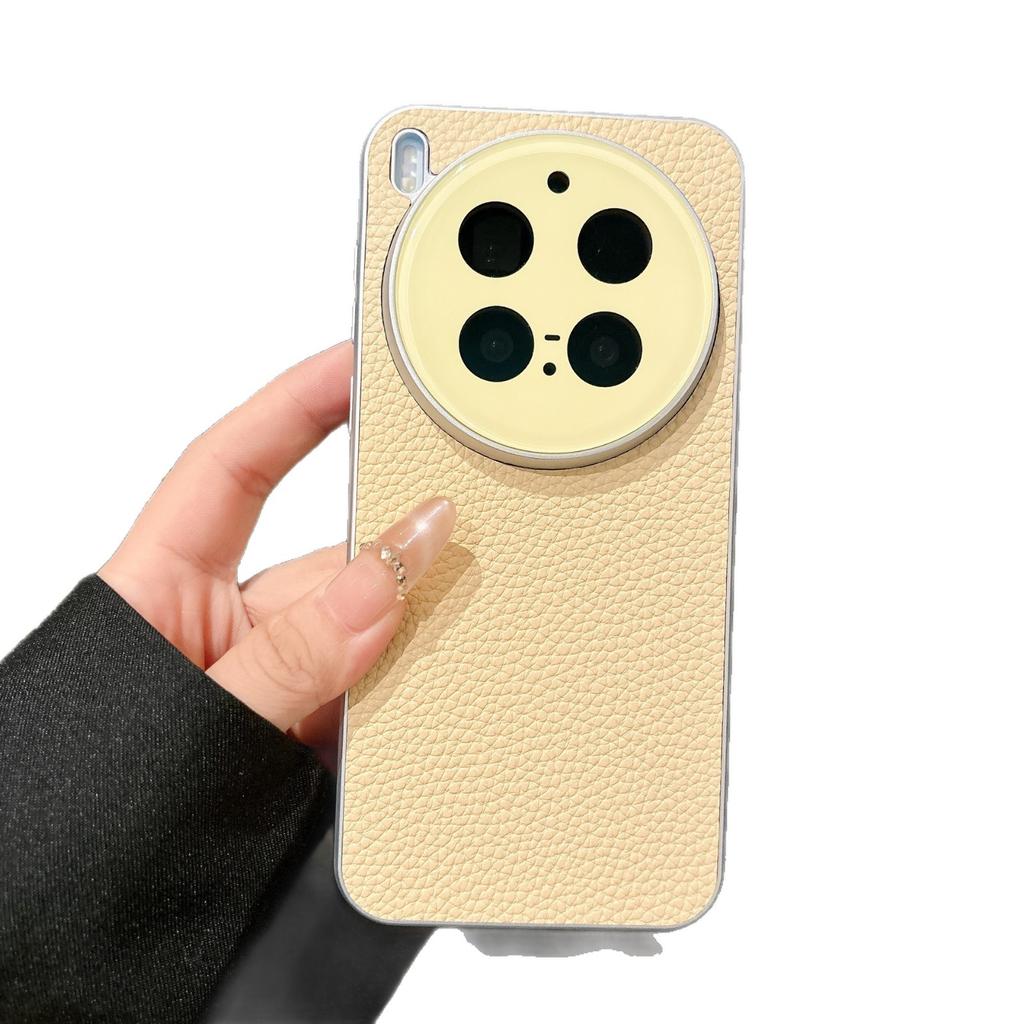 Applicable To VIVO X300Ultra Mobile Phone Case, Lychee Pattern Acrylic Lens S50pro All-inclusive Anti-drop Protective Case