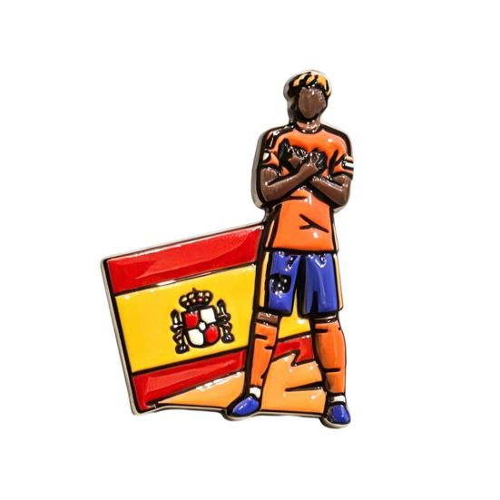 Fußballspieler Anstecknadeln, Fußballfan Emaille Abzeichen, Zinklegierung Fußballstar Anstecknadel für Rucksack Jacke Hut Tasche, Sportfan Sammlung Geschenk