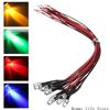 10Pcs Quick Connection Led Diode Light For Toy Car 5V 12V Applications Pre Wire Led Light Emitting Diodes