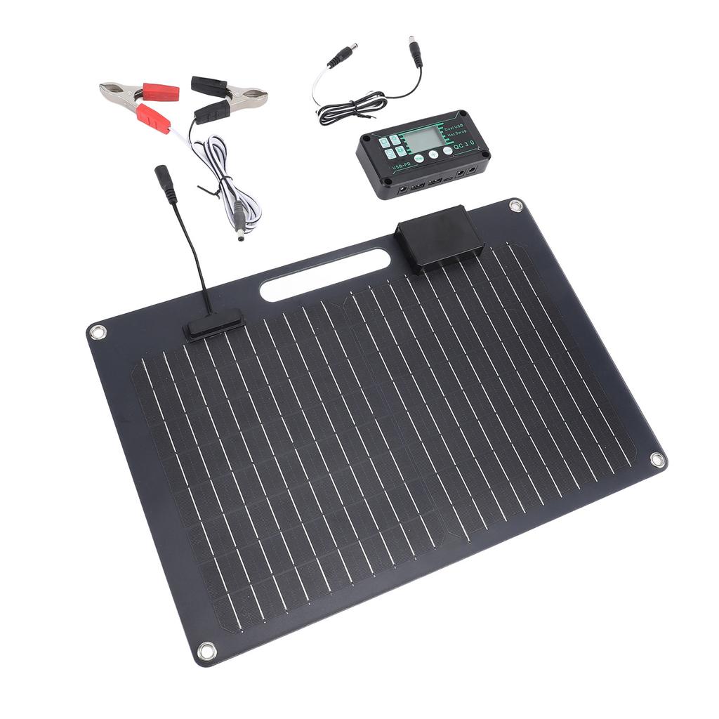 Solar Panel Kit Battery Charger Controller 100W Dual Output USB Regulator for Car Mobile Phone 12V