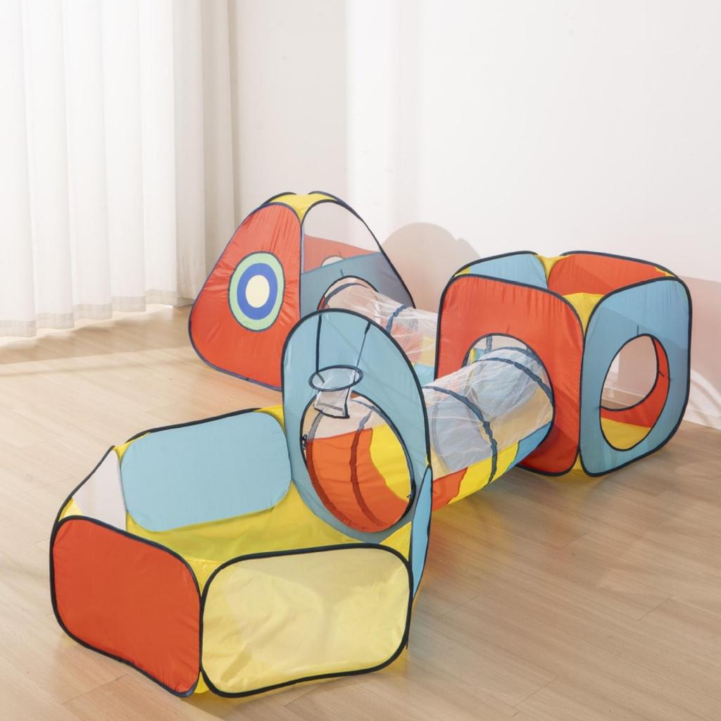 Crawl Tunnel Play Set 5 Piece Mesh Panels Tent