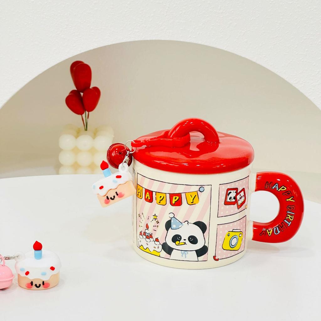 Creative Birthday Cake Mug Personalized Children's Cute Ceramic Water Cup Gift High-looking Coffee Cup Cartoon Cup