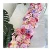Uflower 50-200cm Atficial Flower Row Runner Elegant Artificial Center Stage Background for Wedding Party Home Decoration
