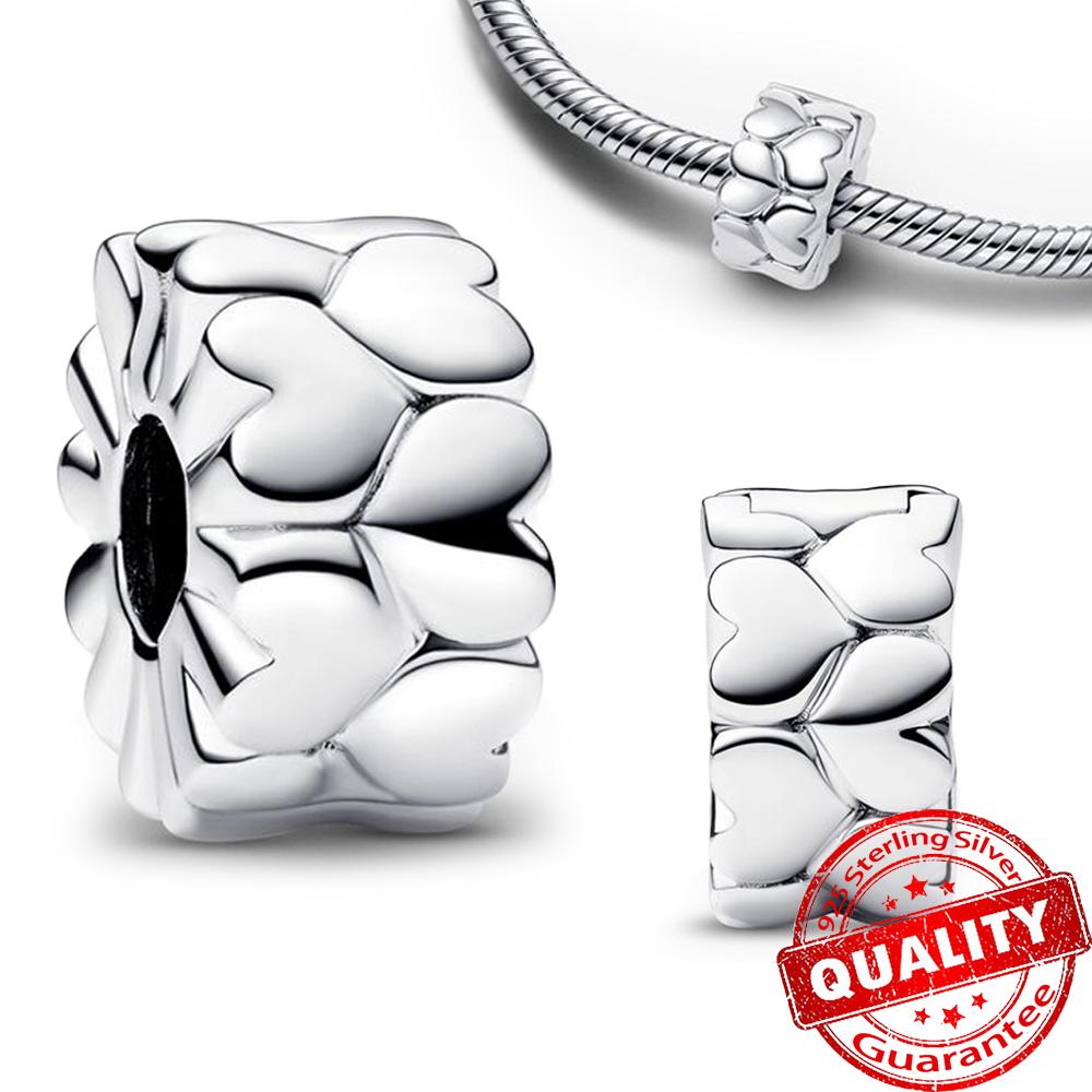 

Подлинный 925 пробы стерлингового серебра с синим кристаллом и эмалью в форме сердца - подходит для оригинального браслета, идеальный сюрприз в качестве подарка на день рождения