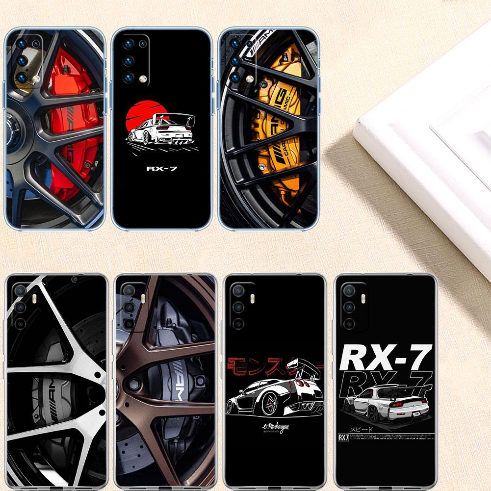 Supercar Super Wheel Car Calipers Transparent Phone Case for Motorola Moto G7 G8 G9 G84 G85 G73 G24 G15 Z2 Play Power Plus