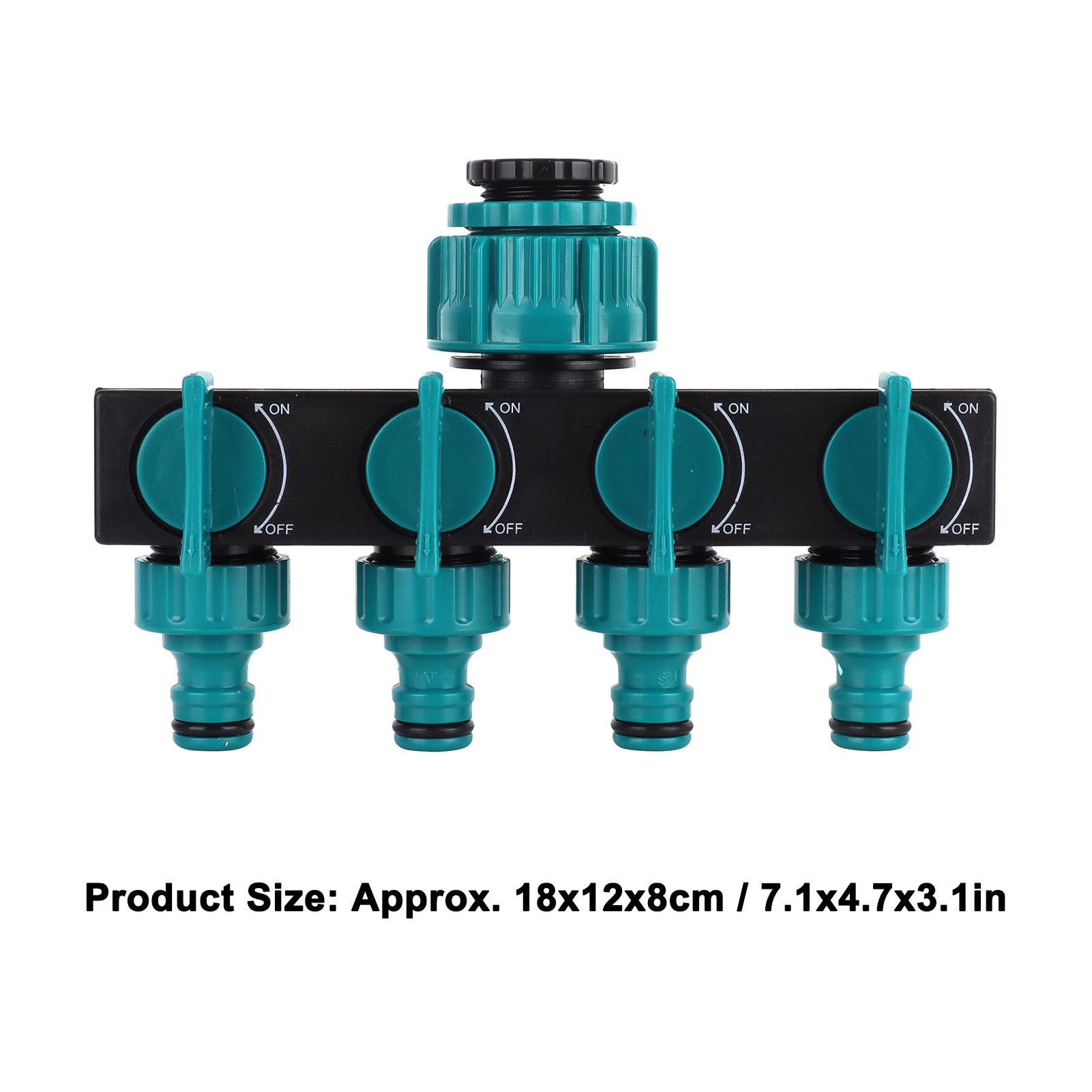 

4 Way Hose Splitter Water Tap Hose Connectors Distributor For Garden Agricultural Irrigation Tool