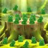 ABWR-80 Stück Mini-Frosch Gartendekoration Winzige Grüne Frösche Harzfiguren Miniatur Outdoor- und Heimdekoration