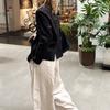 Spring Autumn Women Solid Long Sleeve Stand Collar Loose Shirt Vintage Single Breasted Cotton Linen Casual Blouse Tops
