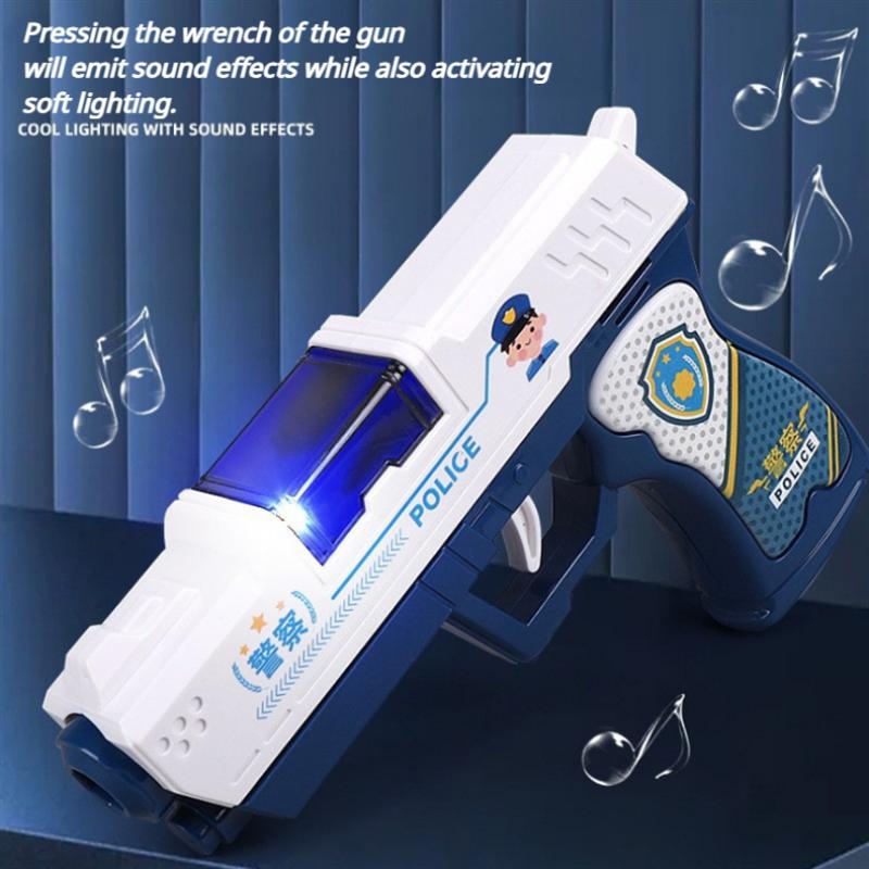 Kids Sound Light Music Children Pistol Toy Projected Non-firing Police Role Playing Props Toy Gun Gift for Boys