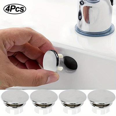 4pcs Double Ring Sink Hole Overflow Cover For Kitchen Bathroom, Basin Trim Bath Drain Cap, Sink Wash Basin Round Overflow Ring Plug