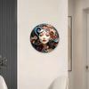 Wood Wood Logo Embossed Painted Metal Wall Art Vintage Theme Dorm Home Hallway Decor for Church Front Door Wall Hanging Decor Ideal for Door, Wall
