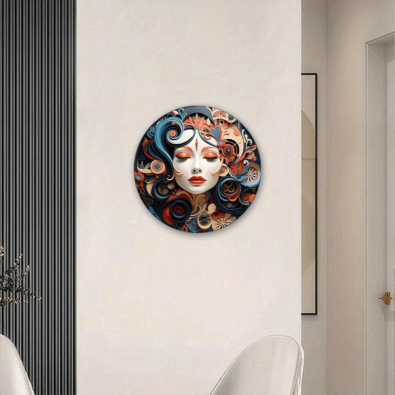 Wood Wood Logo Embossed Painted Metal Wall Art Vintage Theme Dorm Home Hallway Decor for Church Front Door Wall Hanging Decor Ideal for Door, Wall