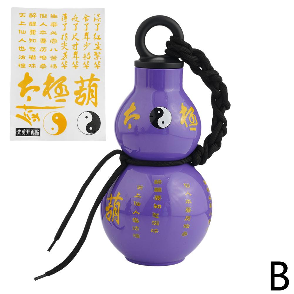800ml Gourd Water Cup Food-grade Plastic New Creative Portable Outdoor Sports Kettle with a Sticker Game Role-Playing Decoration