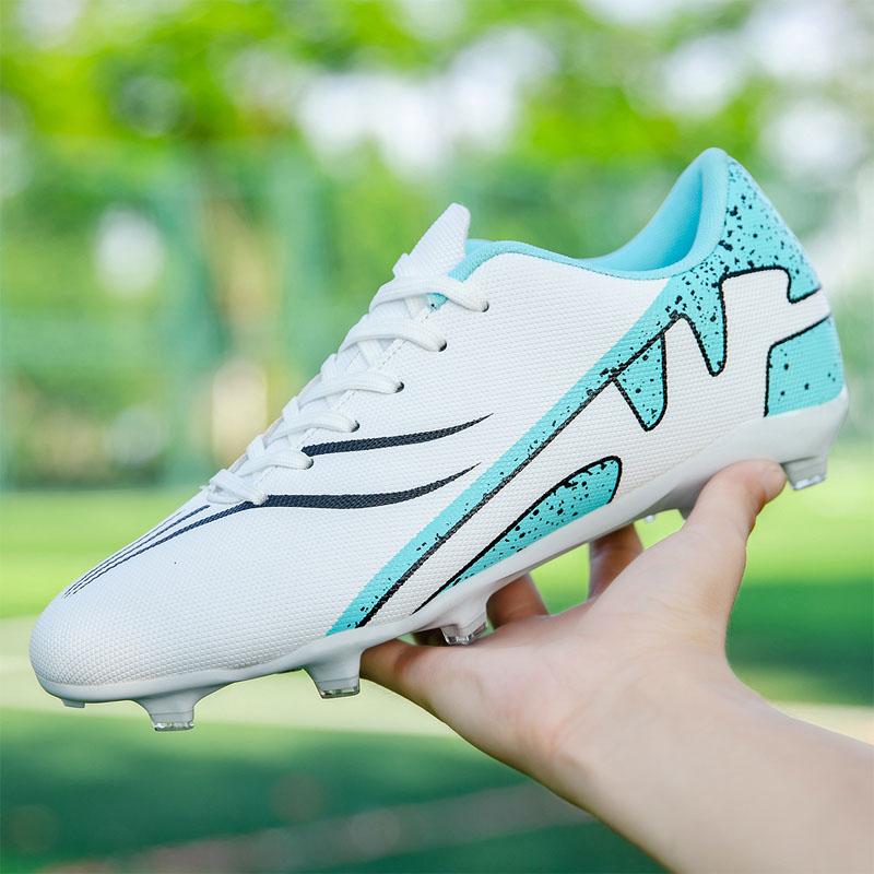 Men's Football Shoes Low Top Soccer shoes Men's Long Nail FG Cleat Outdoor Sports Training Shoes Anti Slip Nail Shoes Size 35-45