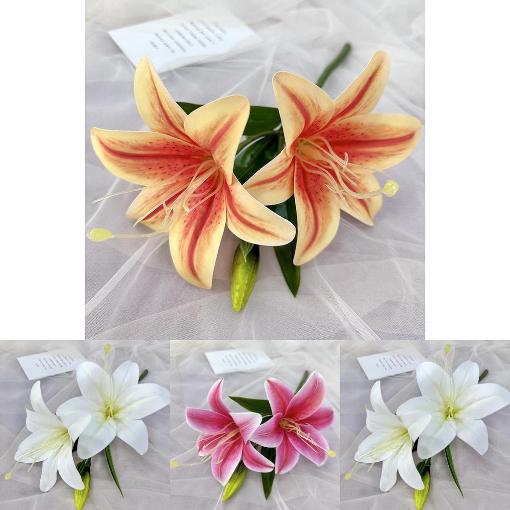 Artificial Lily 3d Printed Wedding Decorations For Hotel And Party
