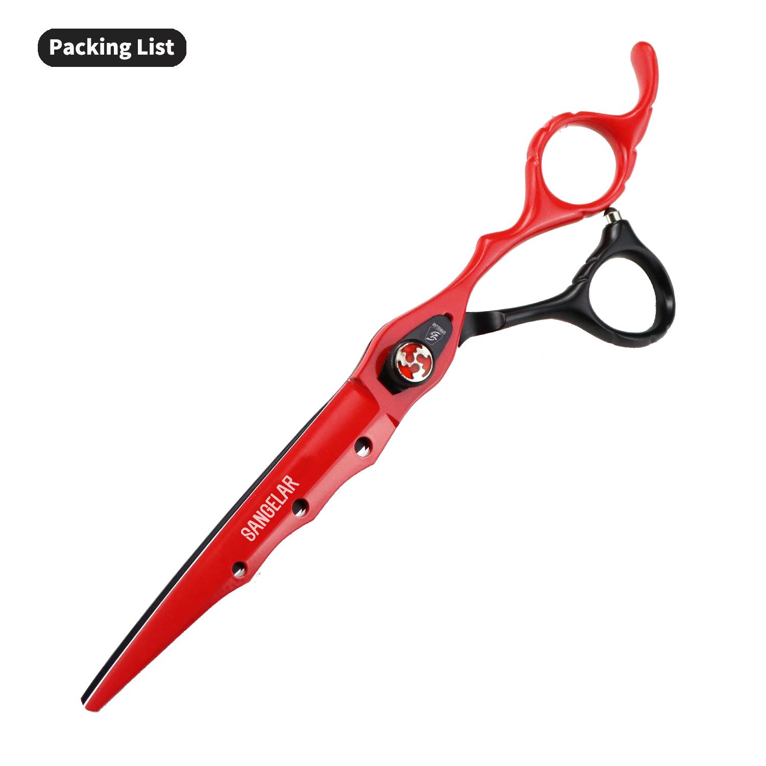 

Sangelar 7 дюймов красные ножницы для волос профессиональные парикмахерские ножницы большие парикмахерские инструменты режущие филировочные ножницы 7 Cutting красный