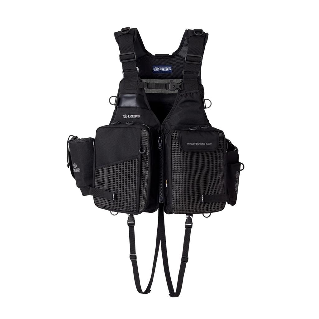 SOSHIN 7717 RBB Big Bait Game Vest, Full Black, Free Size