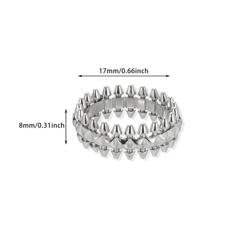 

Stainless Steel Vintage Bullet Rings for Women Gold Color Geometric Rings Boho Jewelry Hip Hop Party Wedding Jewelry Gifts срібний
