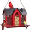 New Bird Feeder Metal House Courtyard Hummingbird Squirrel Feeder Outdoor Hanging Decoration Modern and Simple