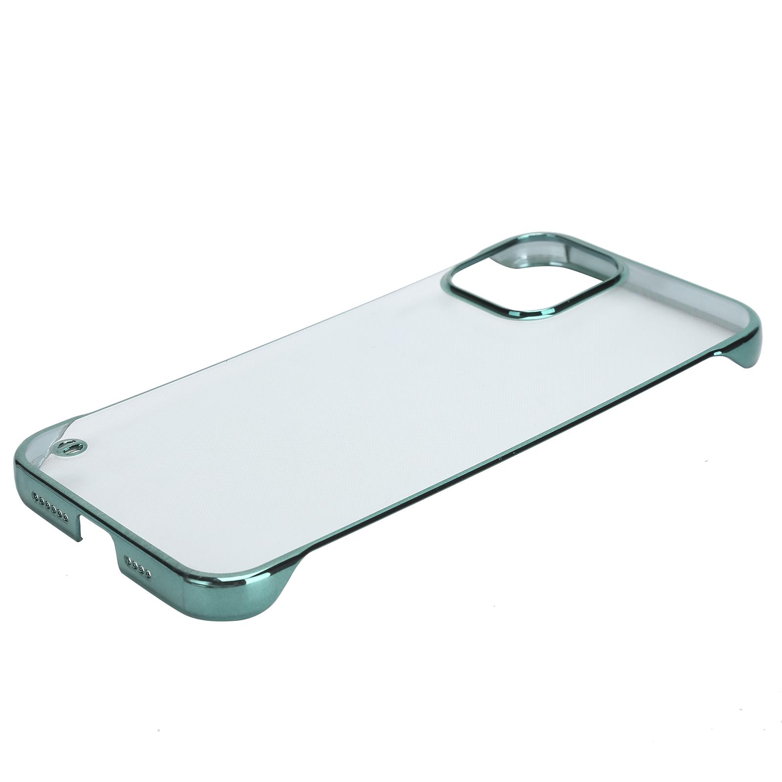 

Electroplated Hard PC Phone Case for Iphone 12Pro Max Half Border Transparent Phone Cover