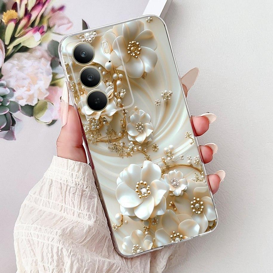 For OPPO Realme C75 4G Case 2025 New Fashion Butterfly Love Heart Flower Soft Transparent Silicone Cover For RealmeC75 C 75 Etui