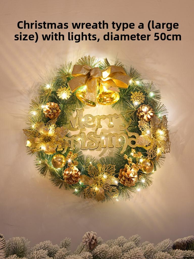 Christmas Ornaments Wreath Pendant Christmas Tree Wreath Home Hotel Scene Arrangement Door Pendant Pendant