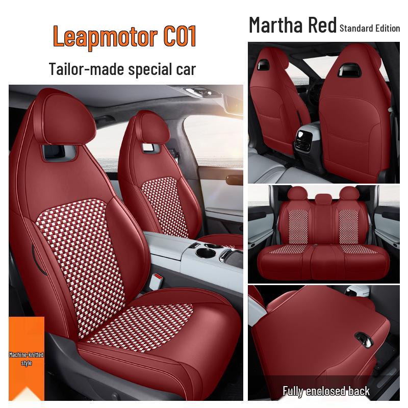 Leapmotor C01 Seat Cover - Breathable, Perforated Leather, 5-Seat, All-Season, Ice Silk Cushion 2022.