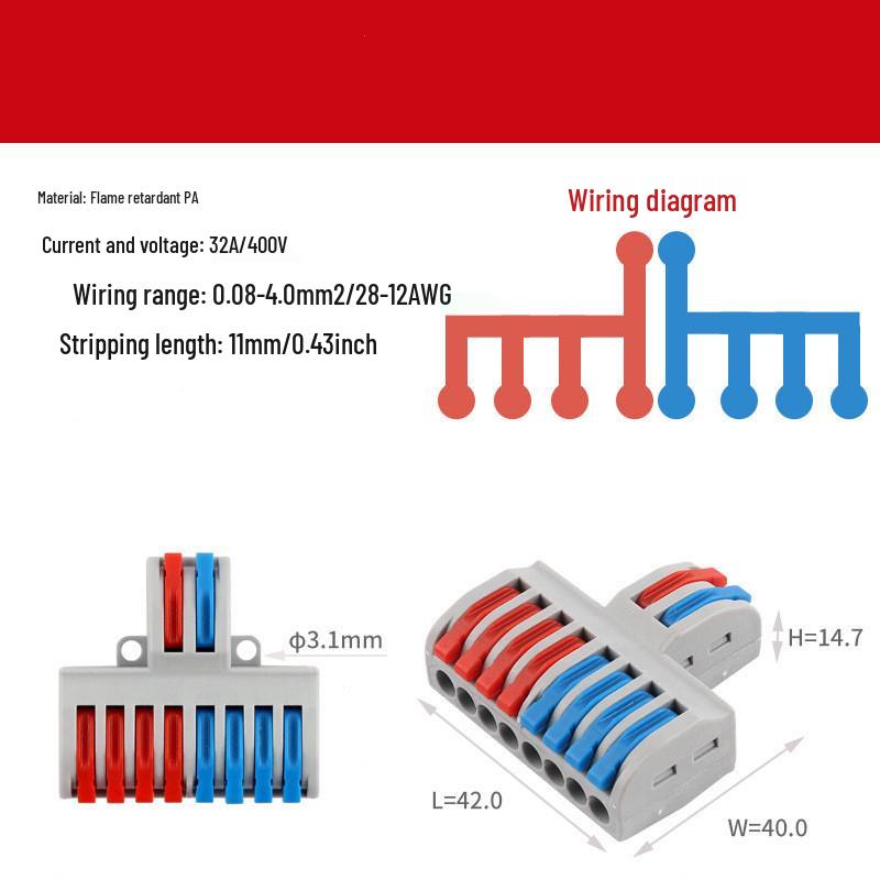 Universal Quick Connector: Soft/Hard Wire Terminal Splitter