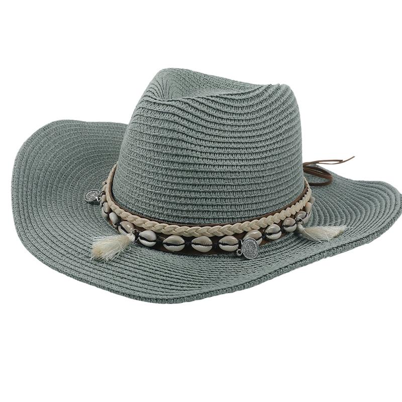 

for Shell Tassel Cowboy Hats with Wind Lanyard Cap for Women Bucket Hats with Brim Fedoras Excellent for Sun for Protect