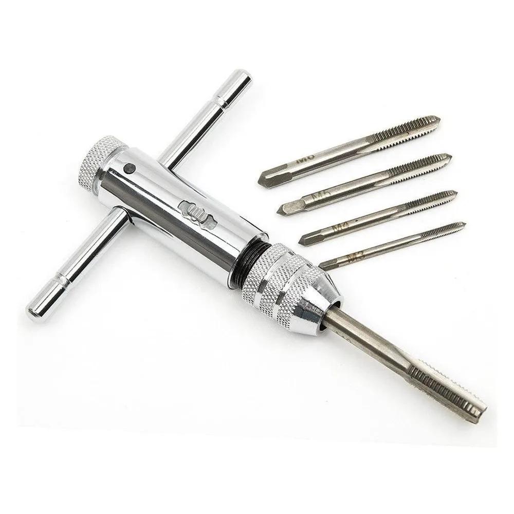 T-shaped 3mm-6mm Tap Wrench 12 * 60 Manual Tapping Screwdriver Wrench Threading Set Hand Tools  Car Tools  Plumbing Tools