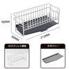 Dish over the dish drainer stainless drainer, sink, drainer, basket, steel, rust-proof, scratch-resistant (silver, 21.2cm)