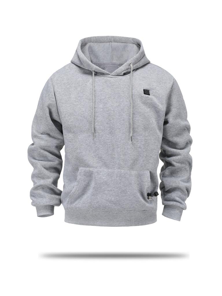 USB Heated Hoodie with Thermal Warming Zones, Lightweight Fleece-Lined Winter Coat for Men and Women