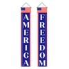 4th of July Patriotic Door Banners Outdoor Patriotic American Flag Hanging Porch
